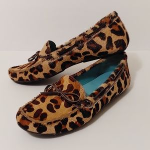 Boden leopard print loafers